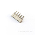 2.0 conector femenino reclumbente blanco